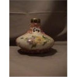 PANSY LAMP, "RETOUCHED" 5 1/2"C, 1880 CIRCA 