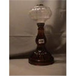 UNKNOWN US GLASS LAMP, 15"C, 1895 CIRCA