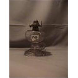 CROWN FINGER LAMP, 8"B, 1800 CIRCA 