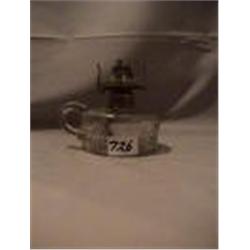 MILTON/FLOWER BAND FINGER LAMP, 4 3/4"B, 1880 CIRCA 