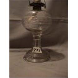 ALL GLASS MT LAUREL LAMP, 10 1/4"B, 1870 CIRCA 