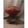 Image 1 : RED SATIN LAMP BASE, 10 1/2"R, 1890 CIRCA 