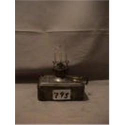 RAILROAD INNER LAMP, 5 1/2"CH, 1910 CIRCA 