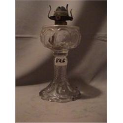 PEACOCK FEATHER LAMP, 9 3/4"B, 1880 CIRCA 