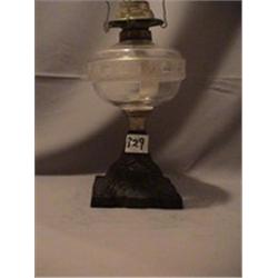 IRON BASE LAMP, 11 1/2"B, 1870 CIRCA 