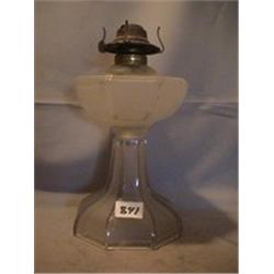 FROSTED PANEL - RIVERSIDE - LAMP, 11"B, 1895 CIRCA 