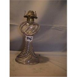 SWIRLED RIB LAMP, 9 1/2"B, 1895 CIRCA 