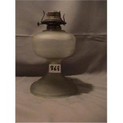 FROSTED LAMP, 9 3/4"B, 1920? CIRCA 