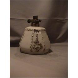 MILK GLASS SCROLL LAMP, 6"C, 1890 CIRCA 