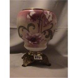 POPPY LAMP BASE, 10 1/4"R, 1890 CIRCA 