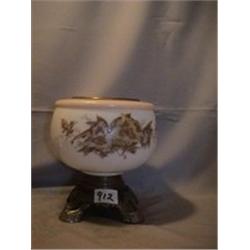 FLORAL LAMP BASE, 8"C, 1890 CIRCA 