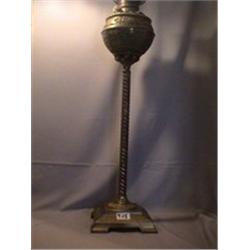 TALL BRASS BOUQUET LAMP, 30 1/4"FH, 1890 CIRCA 