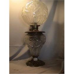 ROYAL IRIS GWTW LAMP, 28 1/2" CH, 1890 CIRCA 