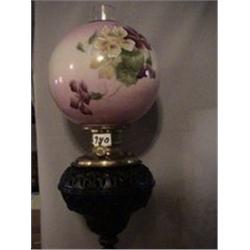IRON PIANO LAMP, 55 1/2"CH, 1890 CIRCA 