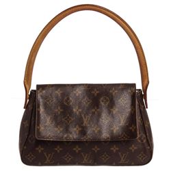 Louis Vuitton Monogram Canvas Leather Looping PM Shoulder Bag