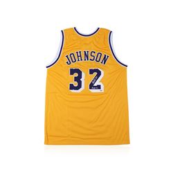 PSA Certified Magic Johnson Autographed Basketball Jersey