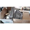 Image 2 : 2 BOXES OF PANS, ROASTING PAN, AND BAKING TRAYS