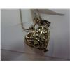 Image 2 : STAMPED 925 NECKLACE W/ HEART PENDANT W/ GLOW IN THE DARK STONE