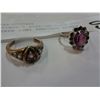 Image 3 : 2 VINTAGE STERLING RINGS BOTH 5 HAVE SEMI PRECIOUS STONES