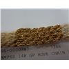 Image 2 : STAMPED 14K GP ROPE CHAIN 18"