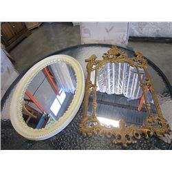 2 VINTAGE W/ GOLD FRAME AND WHITE FRAME