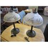 Image 1 : PAIR OF GLASS SHADE TABLE LAMPS