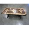 Image 1 : ANTIQUE ENGLISH COIN DECORATED COFFEE TABLE