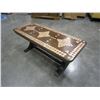 Image 2 : ANTIQUE ENGLISH COIN DECORATED COFFEE TABLE