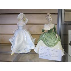 COALPORT FIGURINE LADIES OF FASHION DEBBIE - SLIGHT BOTTOM DAMAGE AND ROYAL DOULTON FIGURINE SOIREE 