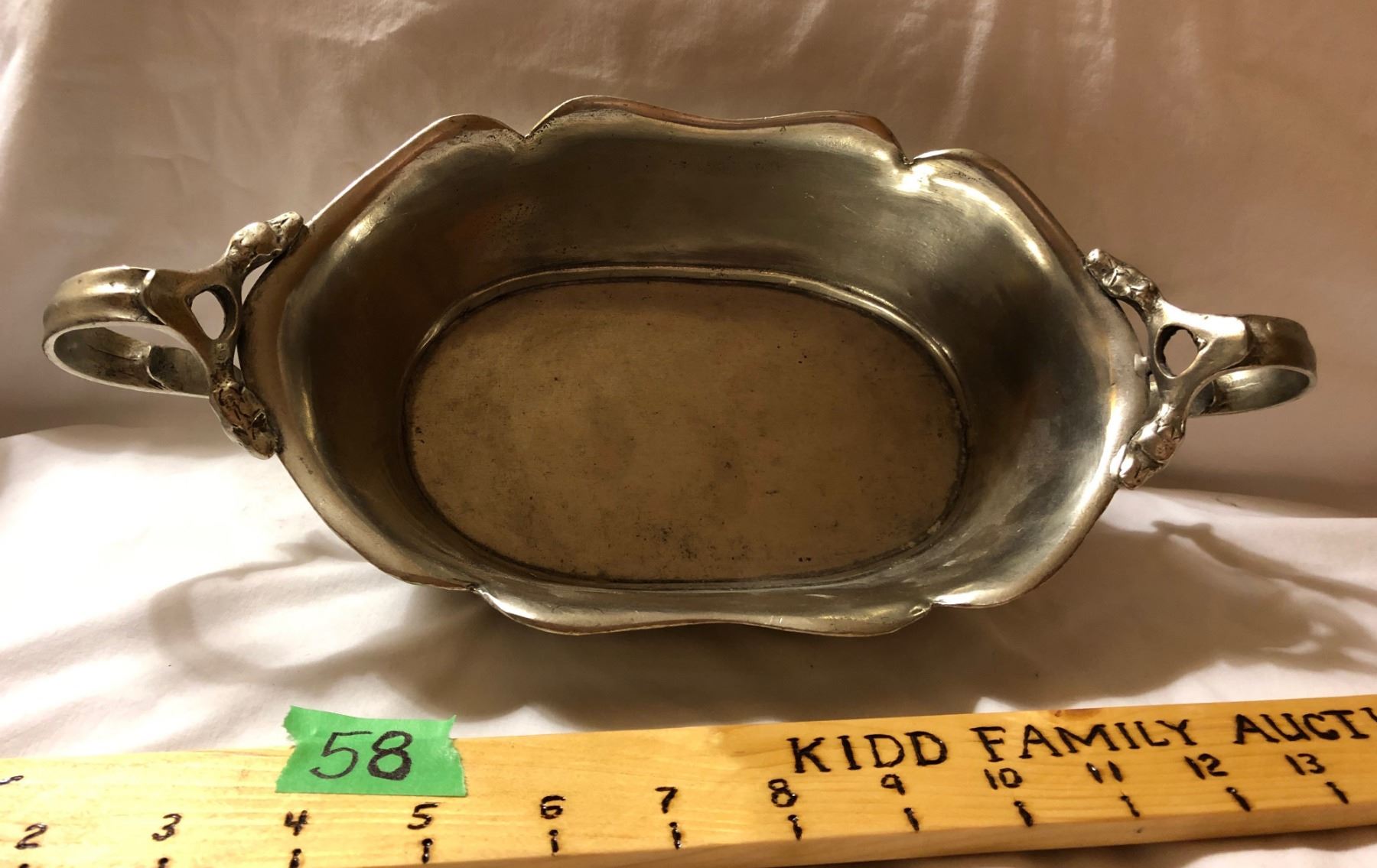 ETAIN 95 ZINN PEWTER OVAL BOWL