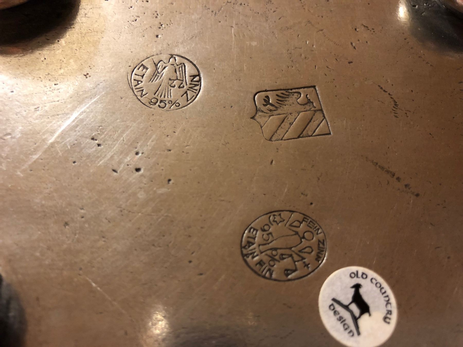 ETAIN 95 ZINN PEWTER OVAL BOWL