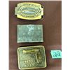 Image 1 : GR OF 3 BRASS BELT BUCKLES INCLUDING BERETTA