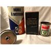 Image 2 : GR OF 3. BA 1 QT TRANSITION TIN - FULL. NIEHOFF VINTAGE BOX W / PART. BP TIN BANK.