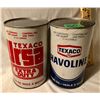 Image 1 : GR OF 2, TEXACO MOTOR OIL FIBER TINS. URSA & HAAVOLINE - FULL.