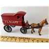 Image 1 : CAST JL KRAFT TOY HORSE DRAWN WAGON