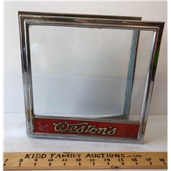 WESTON'S BAKERY GLASS CASE FRONT