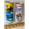 Image 1 : GR OF 2, BP & VALVOLINE SNOWMOBILE OIL TINS