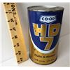 Image 2 : CO-OP HD MOTOR OIL TIN - 1 QT SIZE
