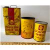 Image 1 : GR OF 3, SHELL POWER SAW CHAIN OIL TIN & SHELL MOTOR OIL TINS