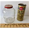 Image 1 : GR OF 2, KENDALL GLASS OIL BOTTLE & GT-1 LUBRICANT TIN