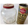 Image 2 : GR OF 2, KENDALL GLASS OIL BOTTLE & GT-1 LUBRICANT TIN
