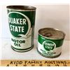 Image 1 : GR OF 2, QUAKER STATE MOTOR OIL & 1 LB WHEEL BEARING TIN - FULL