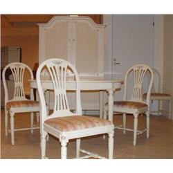  Table + 6 chairs, gustavian