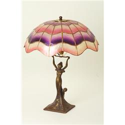  Table lamp, bronze, H 49