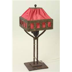  Table lamp, copper, art nouveau, H 39