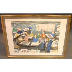  Lennart Jirlow, lithography, color