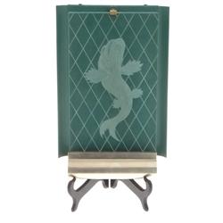  Wallamp, art deco, glass/chrome, H 35