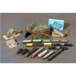  Märklin, 4 trains, 11 wagons, hoses, rails