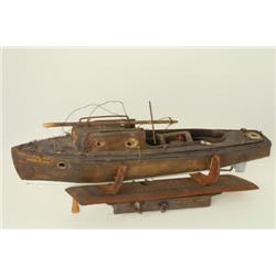  Boat, wood, renovating object, L 56