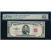 Image 1 : 1953 $5 Legal Tender Star Note PMG 63
